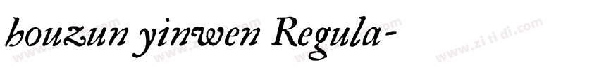 houzun yinwen Regula字体转换